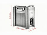2-Pack 5 Gal/19L Insulated Beverage Dispenser, Hot & Cold Server with Spigot & Handle, Food-Grade 30291359