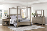 Gray Oak Finish Classic Transitional Bedroom Furniture 1pc Nightstand of 2 Drawers Open Bottom Shelf B011P210715