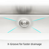 33x22x10"Farmhouse Apron Single Bowl Stainless Steel Kitchen Sink with Workstation W2898P228900