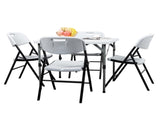 4pcs 47*54*84cm Garden Plastic Folding Chair White 09923991