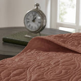 3 Piece Reversible Quilt Set Clay Red King/Cal King B035P266676