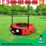 ZNTS XTP003 Assembled children's trampoline happy expression outdoor indoor dual-use ladybug black W171194394