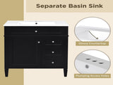 30'' Bathroom Vanity with Top Sink, Modern Bathroom Storage Cabinet with 2 Drawers and a Tip-out N710P250194B