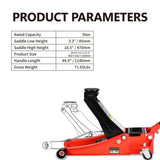 ZNTS Hydraulic Low Profile and Steel Racing Floor Jack with Dual Piston Quick Lift Pump,3 Ton 09528652