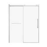 ZNTS S-RM6076TC 56-60"W x 76"H Sliding Shower Door, Frameless Glass Shower Door with Chrome Hardware, W1865P189852