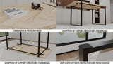 59 " dining table modern industrial rectangular MDF light , 4-6 people, 1.5" thick engineering W2189P182124