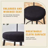 Fashionable and Comfortable - Two Sets of Ergonomic High Legged Bar Chairs, With Black Breathable W1151P279689