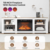 23" Electric Fireplace Insert, 1400W Wall Recessed Fireplace Heater with 7 Flame Settings, Remote 16339142