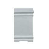 Wooden Nightstand with 2 Drawers in Platinum Finish B016P256195