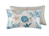7 Piece Cotton Sateen Comforter Set Aqua King B03597267