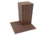 Plastic Interlocking Deck Tiles,44 Pack Patio Deck Tiles,12"x12" Square Waterproof Outdoor All 93144634