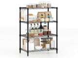 4-Tier Heavy-Duty Metal Wire Shelving, 600 lbs Total Load Capacity with Anti-Toppling Kits for 31552337