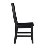 ZNTS Contemporary Black Finish Side Chairs Set of 2 Dining Wooden Kitchen Dining Furniture Casual Style B011P188441