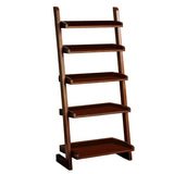 Antique Oak 1pc Ladder 5-Tier for Books Modern Style Living Room Display / Book B011P191546