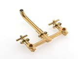 Wall Mounted Bathroom Sink Faucet with Pop-Up Drain 53947669