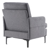 Lounge Chair, Comfy Single Sofa Accent Chair for Bedroom Living Room Guestroom, Dark Grey 88011294