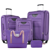 Softside Luggage Expandable 3 Piece Set Suitcase with Duffel Bag Upright Spinner Softshell N732P201004I