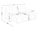 77 Inch Reversible Sectional Storage Sleeper Sofa Bed L-Shape 2 Seat Sectional Chaise With Storage W1203P146254