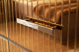 Gold Detailed Dresser made with Wood in Gray B00957544