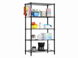 5-Tier Heavy Duty Storage Rack Shelving Unit, Black, 250 kg Load Capacity 42289058