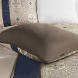 Cal King 7 Piece Jacquard Comforter Set with Throw Pillows B03596995