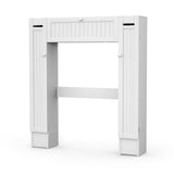 White Bathroom Cabinet/Over The Toilet Storage Cabinet with 2 Cabinets 57222756
