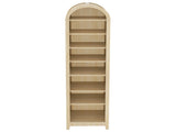 8-Tier Arched Dome Display Rack Particleboard Melamine-Faced Bookshelf 15.75*11.81*70in Oak 13117068