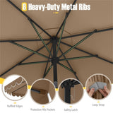 10 Feet Patio Umbrella with Crank Tilt Adjustment - Beige 07159711