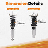 Adjustable Damper Coilovers Shocks Spring Struts For Mazda Miata NA NB 89-05 MX5 14568582