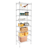 8-Tier Wire Shelving Unit Adjustable Steel Wire Rack Chrome 27635557