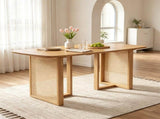 55" Safe Rounded Edge Furniture , Anti-Warp Sturdy Wood Table & Bench Kit, Easy-Clean Casual 43705688