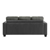 ZNTS Modern Contemporary Reversible Sofa Chaise Solid Wood Gray Living Room Furniture Decorative Pillows B011P172011