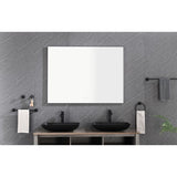 48x36 Inch LED Backlit Bathroom Mirror with Metal Frame, Wall Mounted Vanity Mirror with Smart Touch 95902060