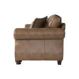 Leinster Fabric Loveseat with Antique Bronze Nailheads in Jetson Ginger T2574P196593