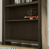 72 inch high 5-shelf Bookcase, No Assembly Required, Barnwood Finish GL-B108131553