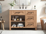 30 Inch Bathroom Vanity with SMC Sink, Ample Storage Space with 2 Drawers, Adjustable Shelves & Open N765P435262B