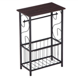 (37 x 20 x 55)cm Multifunctional Bathroom Table / Interior Side Table Tissue Magazine Rack Dark 63834755
