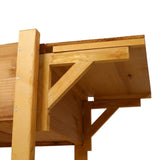 8 Pockets Horticulture Raised Garden Bed Elevated Wood Planter Box Stand with Foldable Side Table 91070442