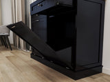 Two Drawers and Two-Compartment Tilt-Out Trash Cabinet Kitchen Trash Cabinet-Black W1120127329