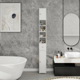Tall Slim Bathroom Storage Cabinet, 71" Freestanding Bathroom Cabinet with 1 Drawer, 2 Doors and 4 W282P154459