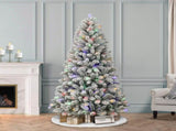 6.5' Pre-Lit Frisco Pine Snow-Flocked Green Artificial Christmas Tree with 250 Color-Changing LED 60623897