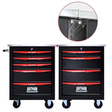 5 Drawers Multifunctional Tool Cart with Wheels,Metal Rolling Tool Cart Storage for Garage Workshop W1102P245250