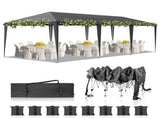 10x30ft Outdoor Pop Up Canopy, Portable Instant Canopy Tent for Outdoor Events 46161399