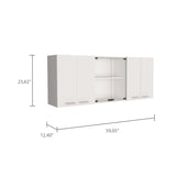 Yuma 150" Wall Cabinet, Two Close Cabinets, Two Open Shelves B128P148995