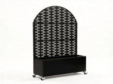 Arched Decorative Privacy Screen with Planter Box, 70.87" Tall Metal Freestanding Fence Planter, 08959365