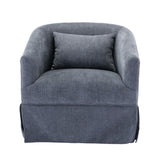 ZNTS 360-degree Swivel Accent Armchair Linen Blend Grey W676102323