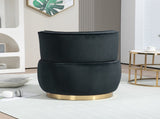 COOLMORE 360 Degree Swivel Cuddle Barrel Accent Sofa Chairs, Round Armchairs with Wide Upholstered, W395P145393