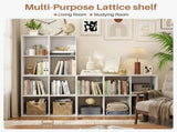 6 Cube Storage Organizer, Open Corner Bookshelf with Removable Back Panels for Living Room Bedroom 85728801