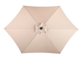 9ft Patio Umbrella, Outdoor Market Umbrella with Push Button Tilt, Crank Handle, 6 Sturdy Iron Ribs, 19634119