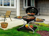 Kettle Charcoal Grill with 2 Side Tables, Storage Shelf, Upgraded Ash Catcher, Thermometer, Air 57338991